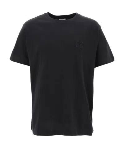 DIOR DIOR HOMME LOGO DETAILED CREWNECK T-SHIRT