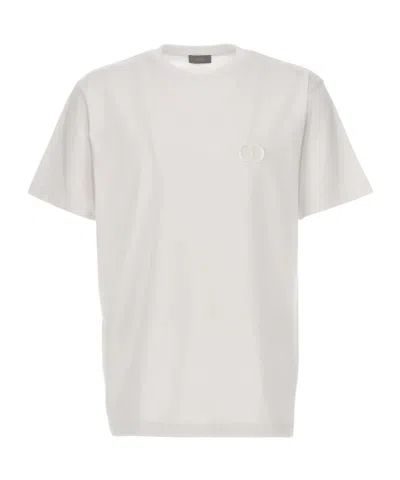 Dior Homme Logo Detailed Crewneck T-shirt In White