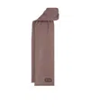 Dior Homme Logo Patch Fringed Scarf In Brown