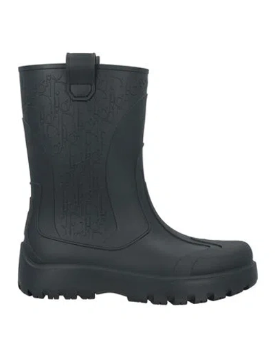 Dior Homme Man Boot Black Size 9 Rubber In 900