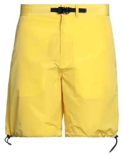 Dior Homme Man Shorts & Bermuda Shorts Yellow Size 34 Polyamide, Cotton, Pvc - Polyvinyl Chloride