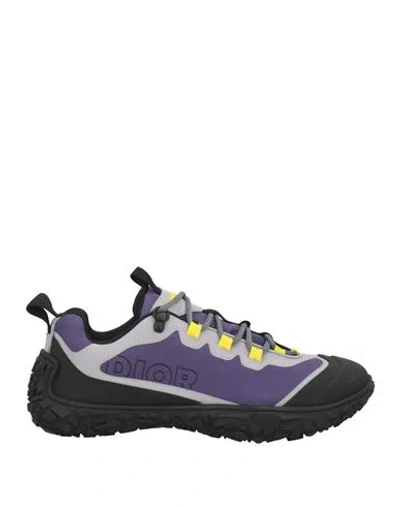 Dior Homme Man Sneakers Purple Size 11 Textile Fibers, Synthetic Fibers