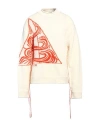 Dior Homme Man Sweater Cream Size L Wool, Mohair Wool In White