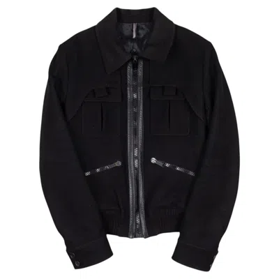 Pre-owned Dior Homme Men's Bomber Jacket Aw 2006 Black Wool Cashmere M