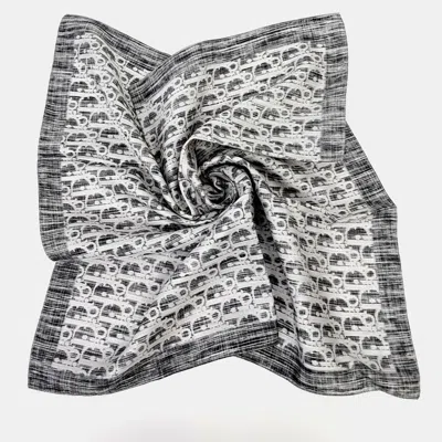 Pre-owned Dior Homme Oblique Black/multicolor Silk Scarf