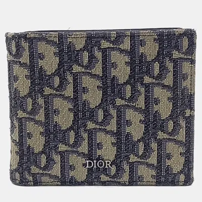 Pre-owned Dior Homme Oblique Wallet In Sand
