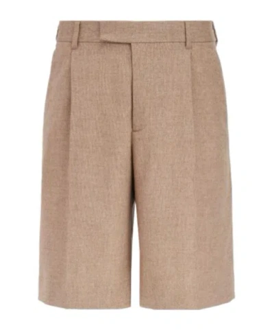 Dior Icons Loose Bermuda Shorts In Brown