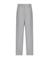 Dior Homme Regular Fit Straight Leg Trousers In Gray