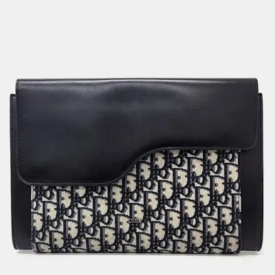 Pre-owned Dior Homme Saddle Clutch 2adca363tdk In Black