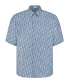 Dior Homme Short-sleeved Button-up Shirt In Blue