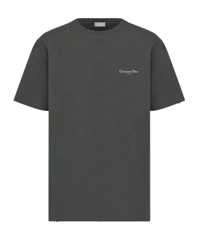 Dior Christian  Couture Lily Of The Valley T-shirt, Relaxed Fit In Black