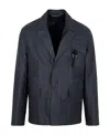 Dior Workwear Long-sleeved Jacket In Black