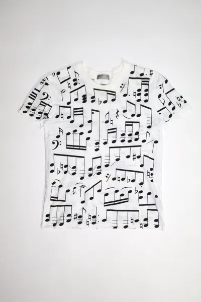 Pre-owned Dior Homme Ss06 Music Note Tee Shirt In White