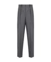 Dior Homme Straight-leg Pleated Pants In Gray