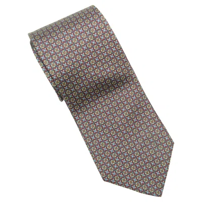 Pre-owned Dior Homme Vintage Silk Neck Tie Multicolor Handcrafted 58 Inch Unisex In Gray