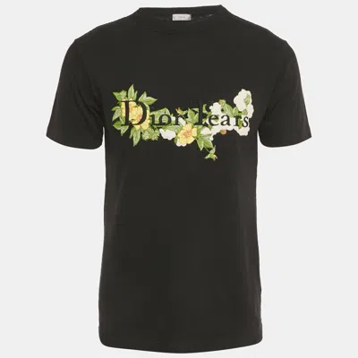 Pre-owned Dior Homme X Denim Tears Embroidered Black Cotton T-shirt Xxs