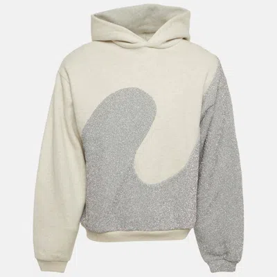 Pre-owned Dior Homme X Erl Grey Jersey Hooded Relaxed Fit Sweatshirt S In Gray