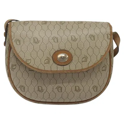 Pre-owned Dior Honeycomb Beige Canvas Shoulder Bag ()