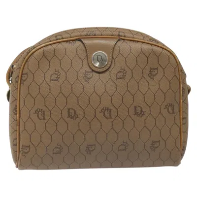 Pre-owned Dior Honeycomb Beige Canvas Shoulder Bag ()