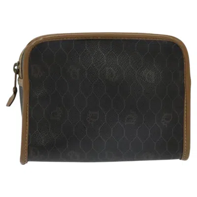 Pre-owned Dior Honeycomb Black Canvas Clutch Bag ()