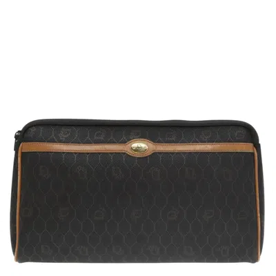 Pre-owned Dior Honeycomb Black Canvas Clutch Bag ()