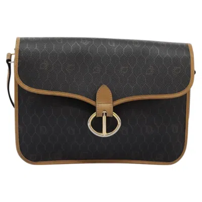 Pre-owned Dior Honeycomb Black Canvas Shoulder Bag ()