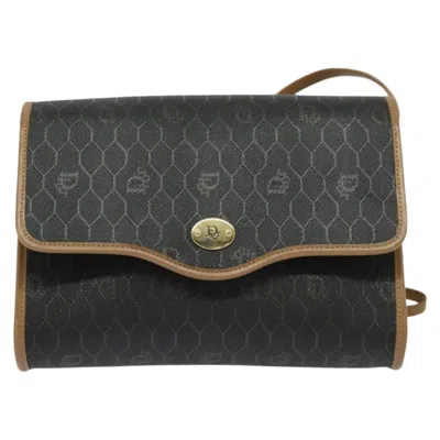 Pre-owned Dior Honeycomb Black Canvas Shoulder Bag ()