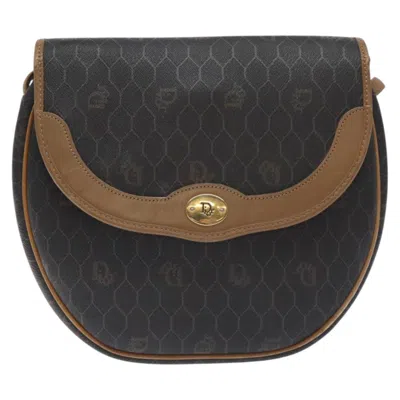 Pre-owned Dior Honeycomb Black Canvas Shoulder Bag ()