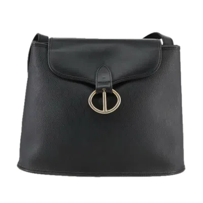 Pre-owned Dior Honeycomb Black Leather Shoulder Bag ()