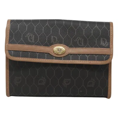 Pre-owned Dior Honeycomb Brown Canvas Clutch Bag ()