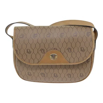 Pre-owned Dior Honeycomb Brown Canvas Shoulder Bag ()