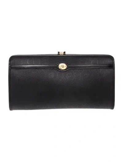 Pre-owned Dior Honeycomb Clutch Vintage In Black