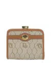 Dior Honeycomb Frame Wallet (authentic Pre-loved) In Brown