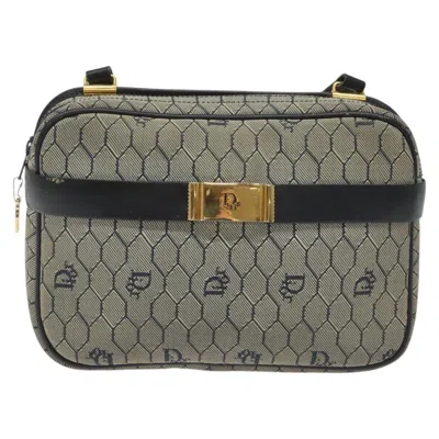 Pre-owned Dior Honeycomb Grey Canvas Shoulder Bag ()