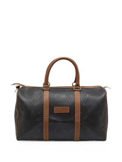 Dior Honeycomb Luggage Bag In Black