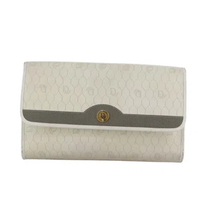 Pre-owned Dior Honeycomb White Canvas Shoulder Bag ()