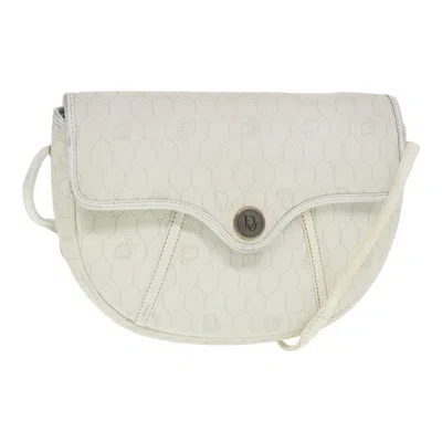 Pre-owned Dior Honeycomb White Canvas Shoulder Bag ()