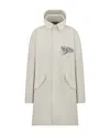 Dior Hooded Parker Coat In Gray