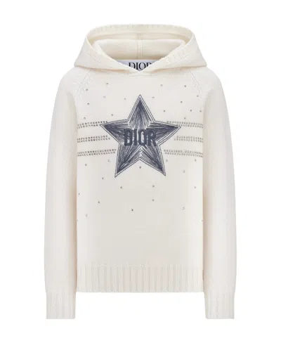 Dior Hooded Sweater In White