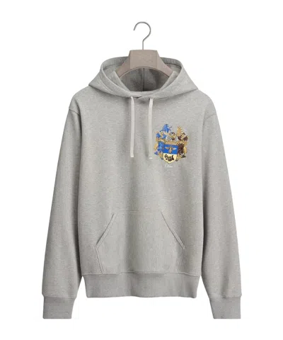 Dior Hooded Sweatshirt With  Blason Embroidery, Relaxed Fit In Gray