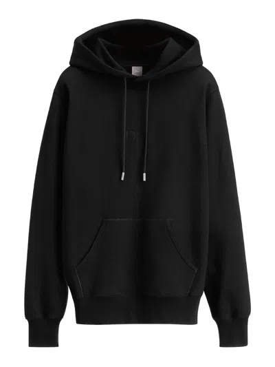 Dior Hoodie With Embroidery In Fleece Cotton In Black