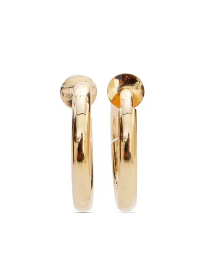 Pre-owned Dior Hoop Earrings In Gold