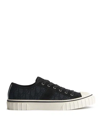 Dior Hooper Low-top Sneakers In Oblique Jacquard In Black
