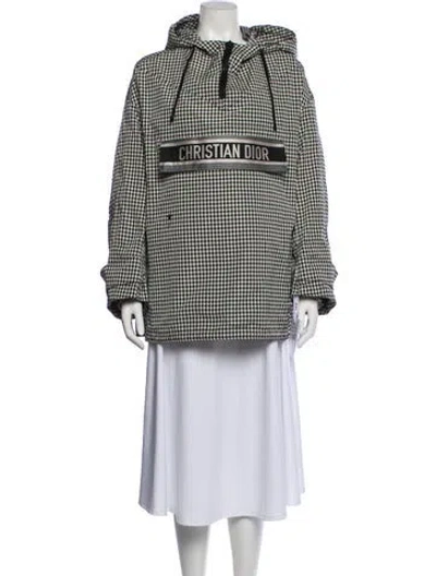 Pre-owned Dior Houndstooth Print Jacket In White