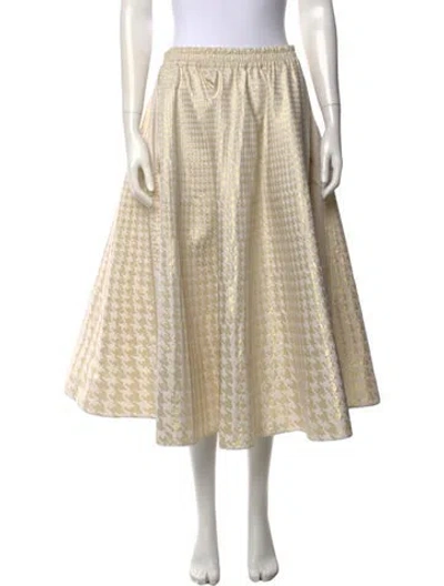 Pre-owned Dior Houndstooth Print Midi Length Skirt