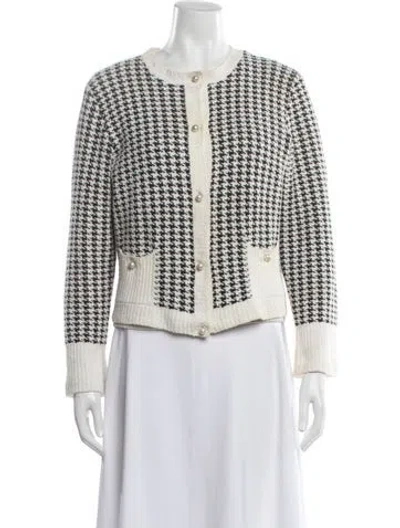 Pre-owned Dior Houndstooth Print Sweater In Neutral