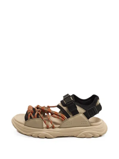 Pre-owned Dior H-town Rope Leather Sandals In Neutral
