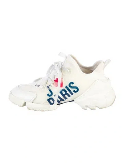 Pre-owned Dior I Love Paris D-connect Sneakers In White