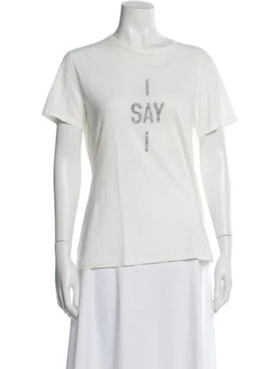Pre-owned Dior 'i Say I' Graphic Print T-shirt In White