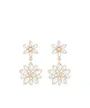 Dior Ice Flower Earrings In Gold